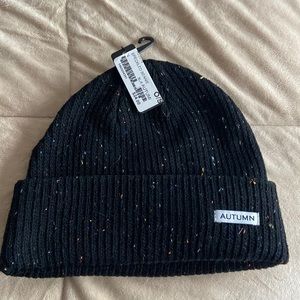 Black speckled beanie